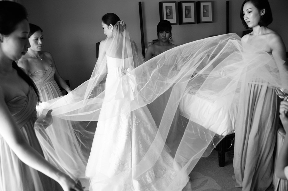Bridal in her Vera Wang Luxe Wedding Gown