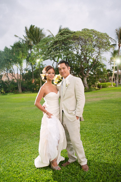 Bride and Groom Portrait Hawaii