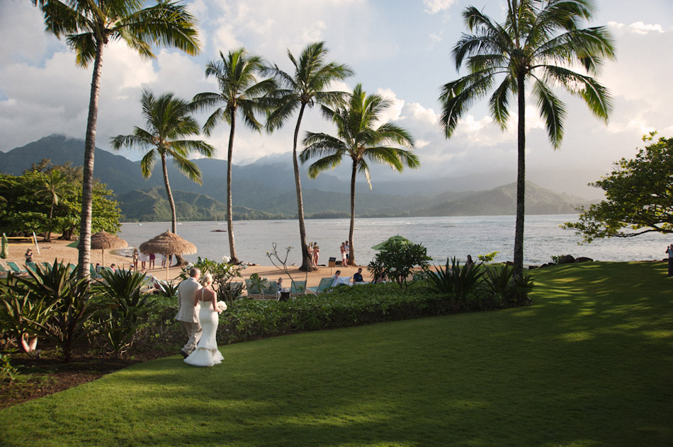 Bride and Father of the Bride at Princeville