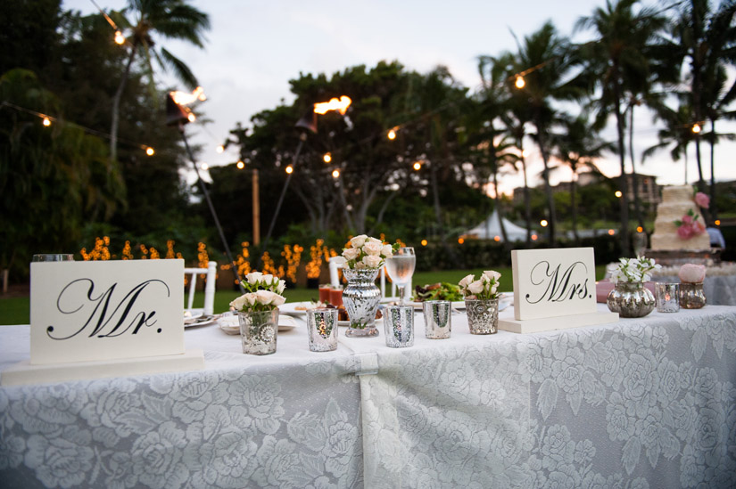 Maui Outdoor Wedding Reception