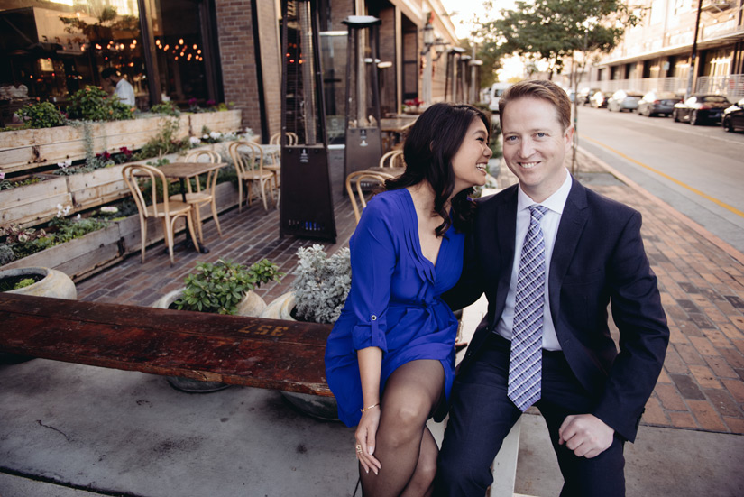 Church and State Bistro Los Angeles Engagement Session