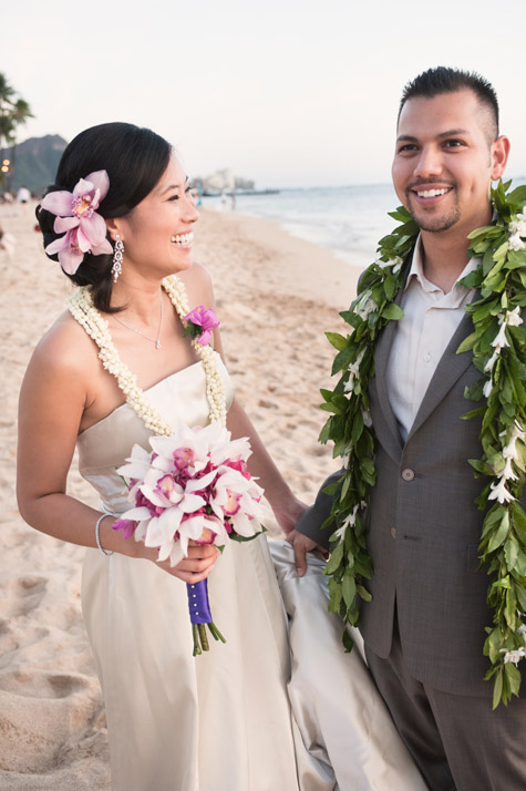 Waikiki Beach Wedding Portrait