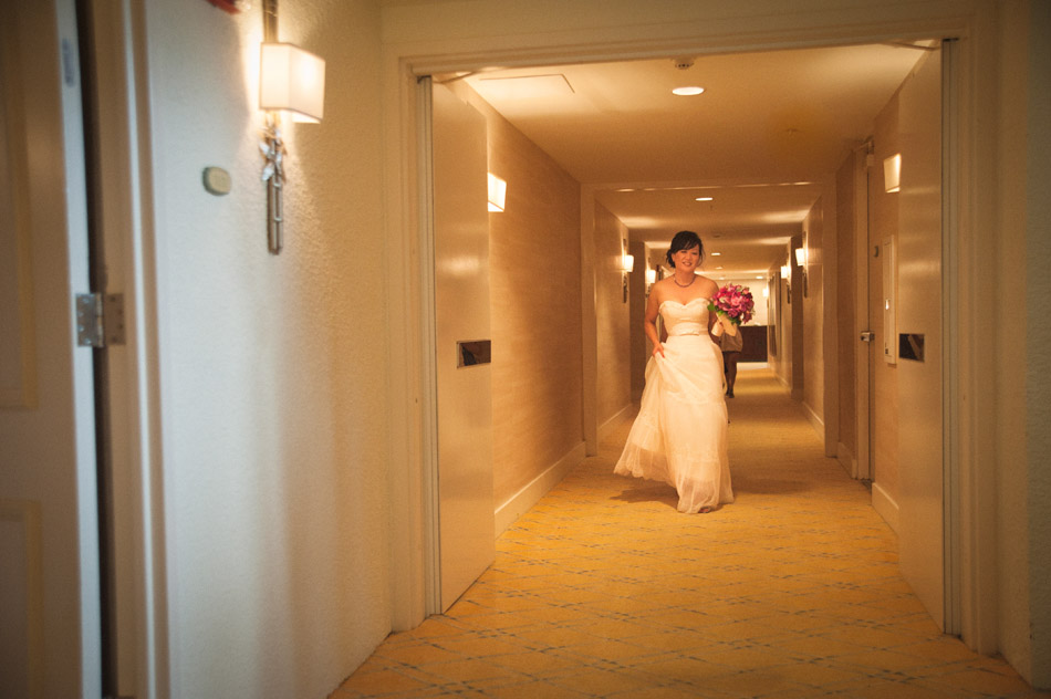 Eva Walking through Kahala Hotel