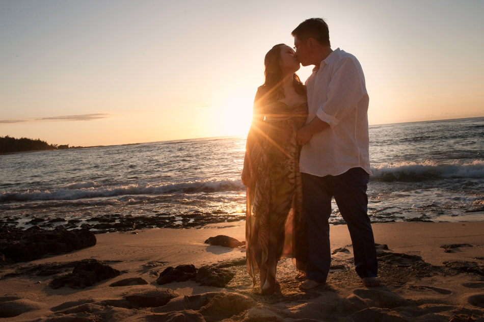 North Shore Oahu Sunset Wedding Photography