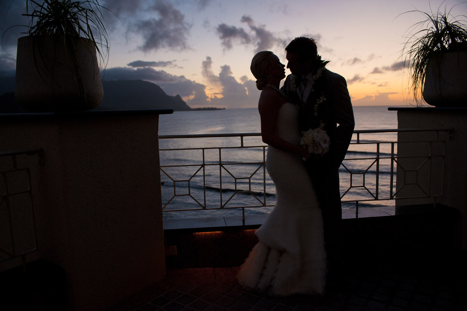 Silhouette of Bride and Groom