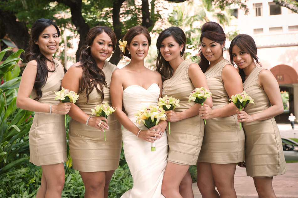 Bridesmaids Group Portrait Sheraton Waikiki