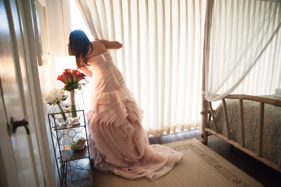 Bride anticipating Ceremony