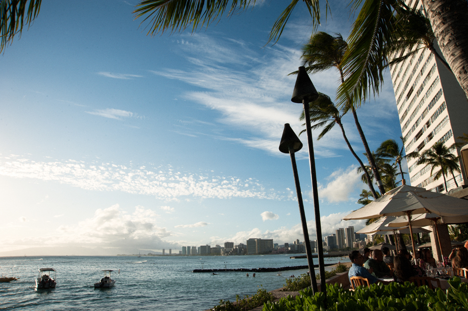 View of Waikiki from the Outrigger Canoe Club