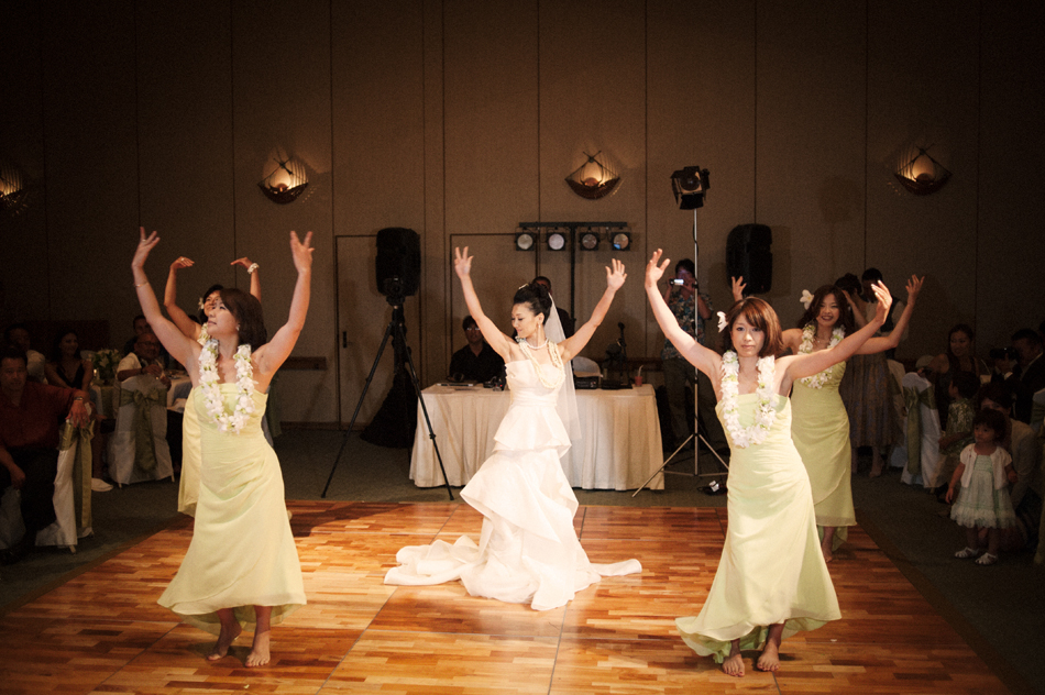 Bride and Bridesmaids Hula Dance