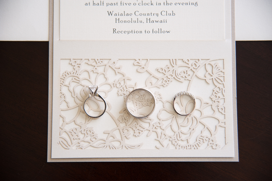 Courtney and Travis Wedding Invitation and Rings