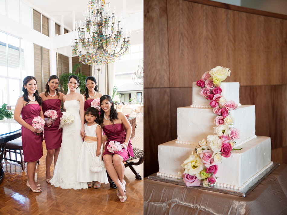 Bridesmaids and Wedding Cake