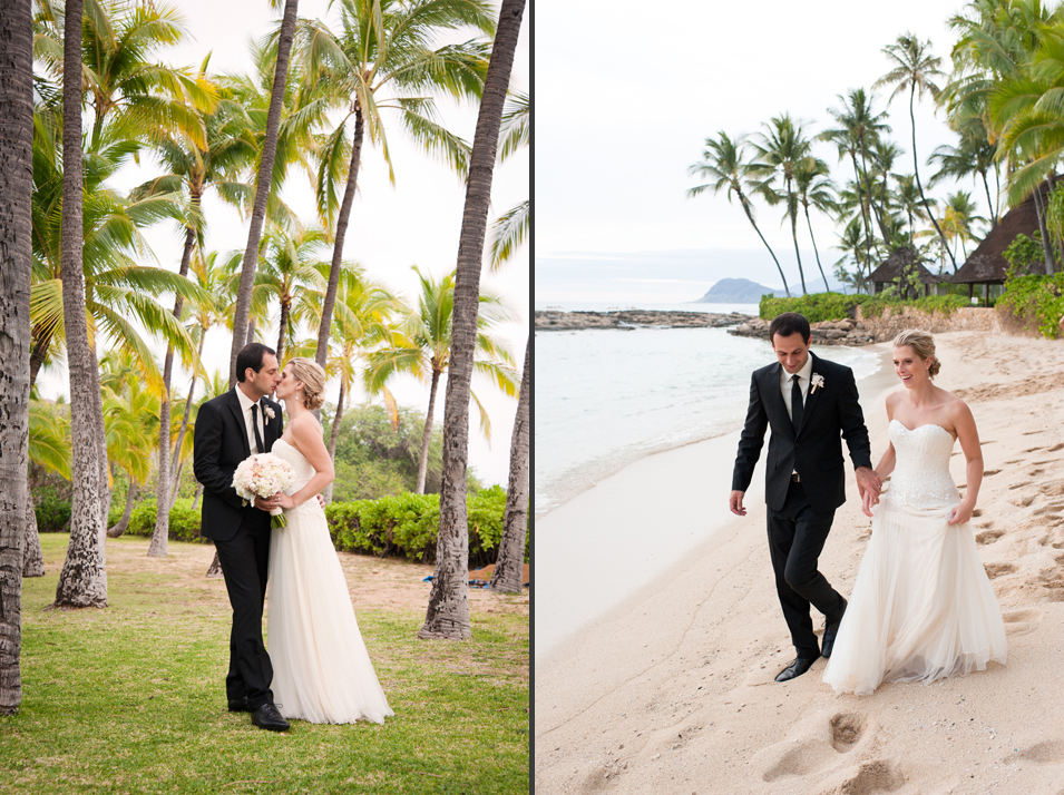 Lanikuhonua Beach Wedding Portraits