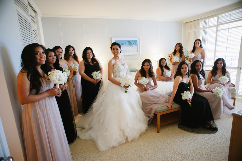 Audrey and Bridesmaids in Halekulani Suite