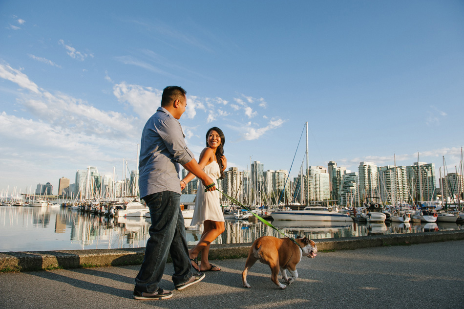 Engagement Session View of Downtown Vancouver from Stanley Park