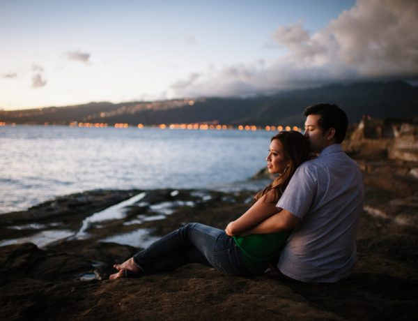 Hawaii's Top Wedding Photographer Photographs Engagement Session in Portlock