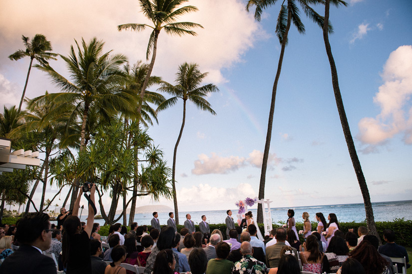 Sunset Wedding Ceremony Waialae Country Club