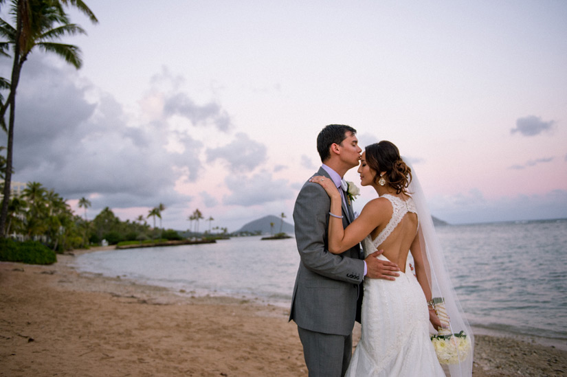 Waialae Beach Wedding Portrait