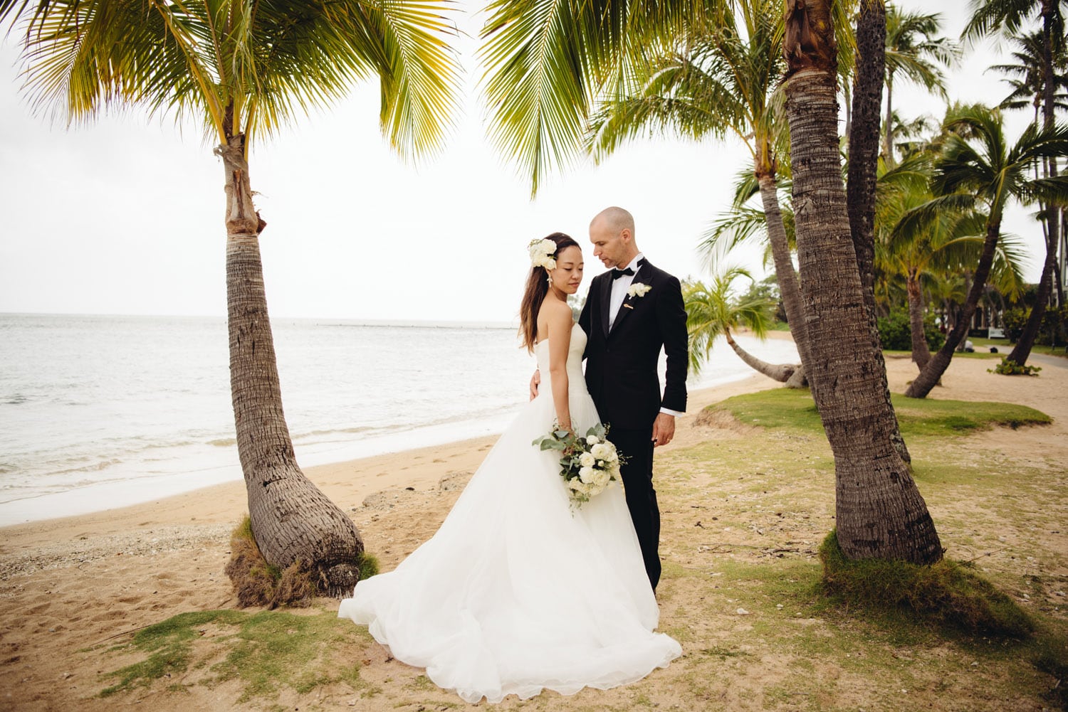 Waialae Beach Park Wedding Portraits