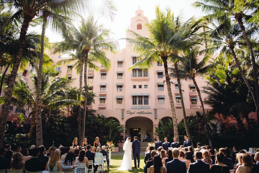 Royal Hawaiian Pink Hotel Wedding