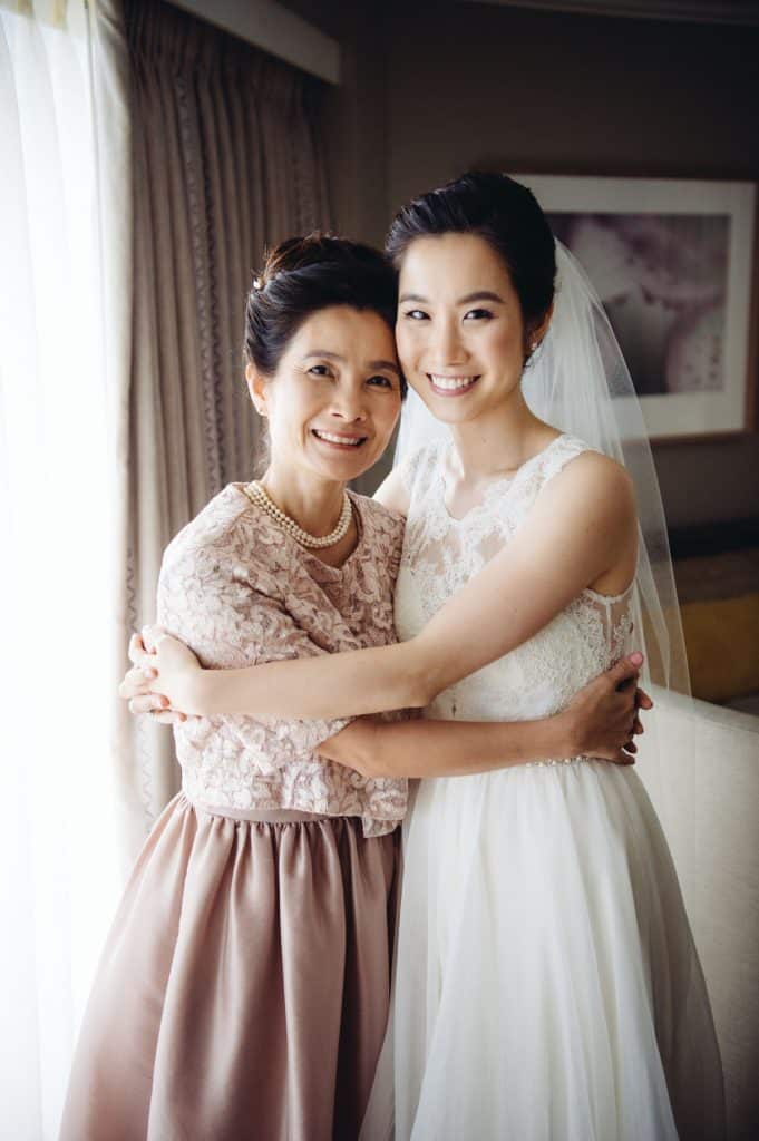 Bride and Mother of Bride Hugging
