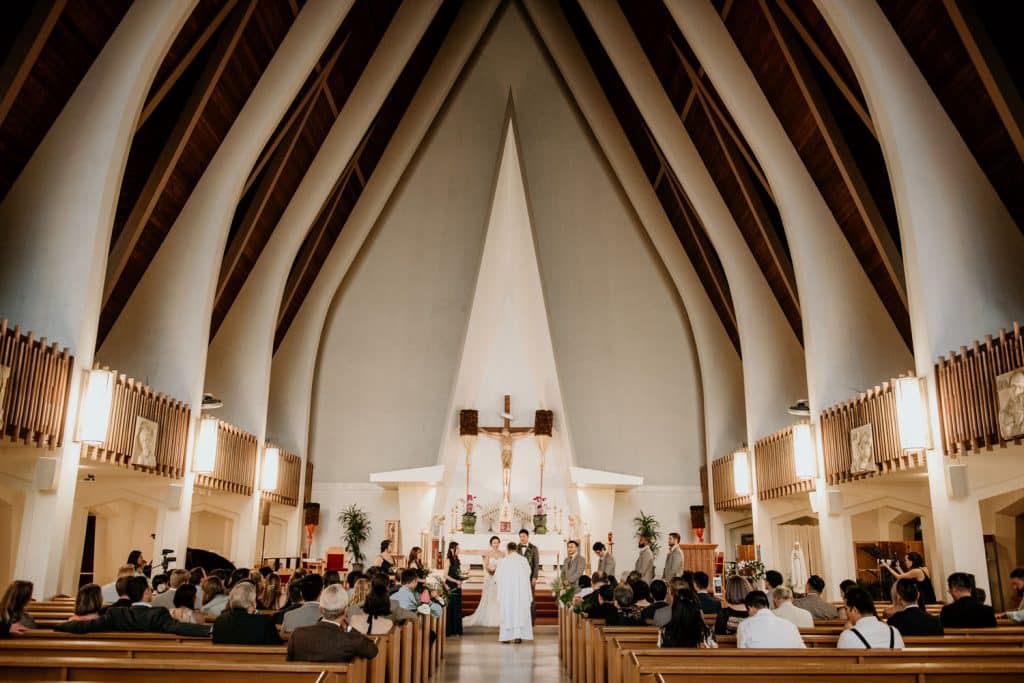 View of Inside of St. Augustine Church Wedding