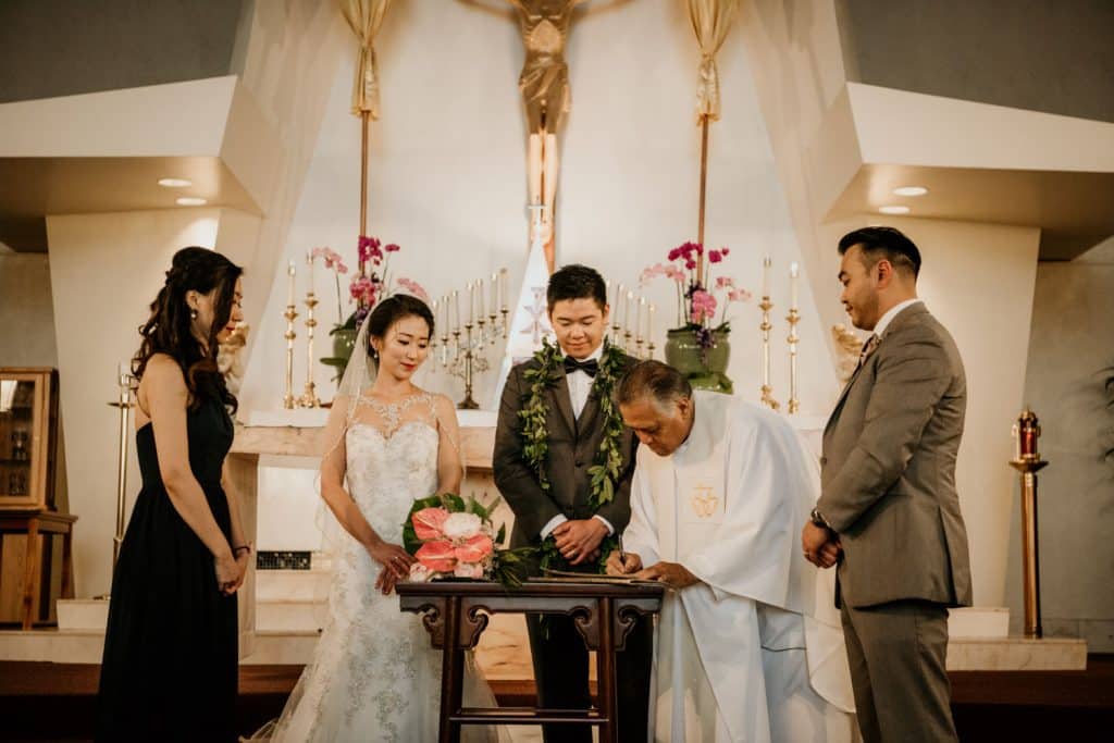 Catholic Wedding Ceremony Waikiki Hawaii