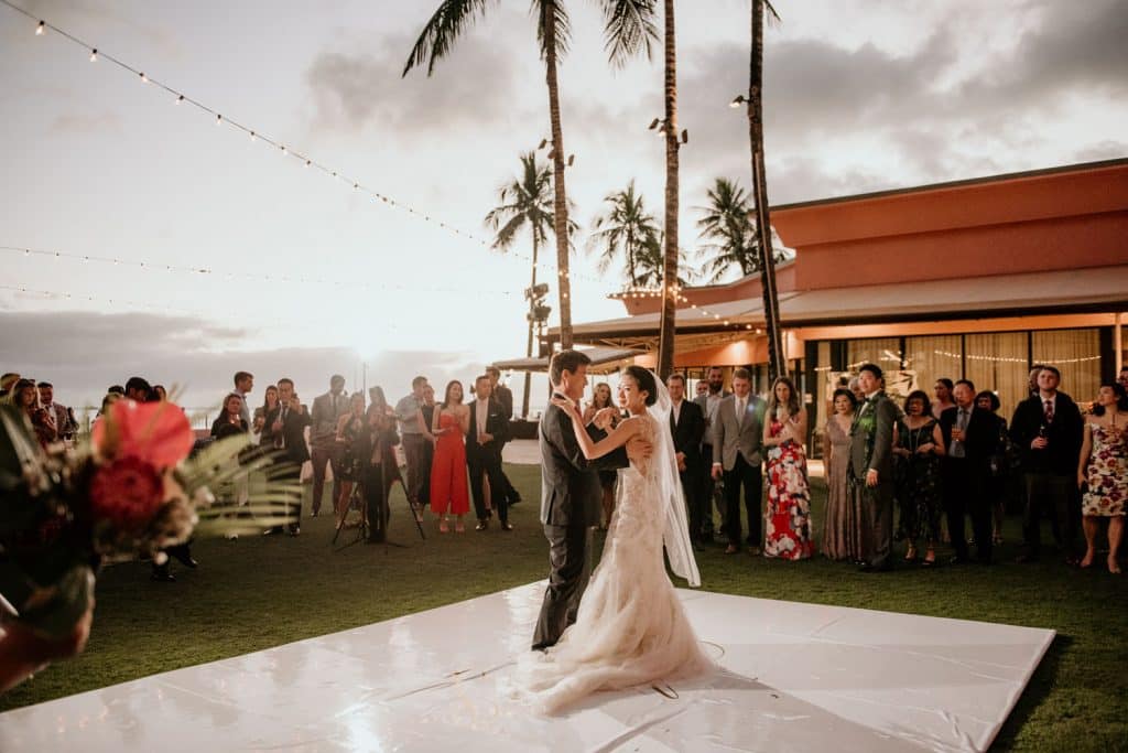 Royal Hawaiian Hotel Wedding Reception first dance