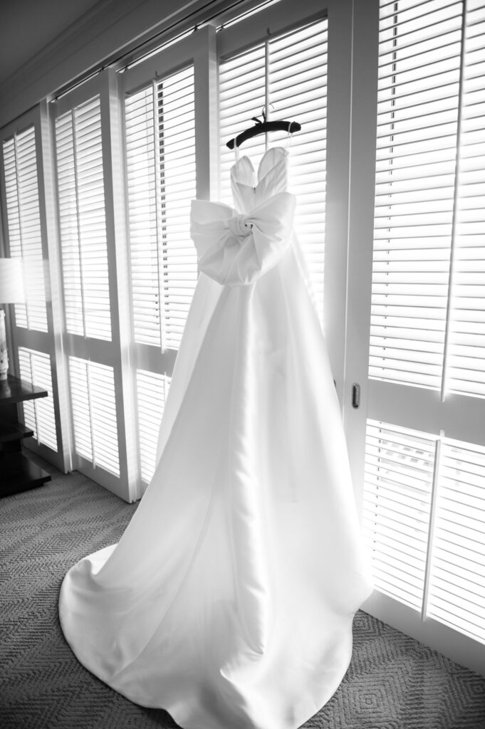 Couture wedding dress at the Four Seasons Oahu in Koolina