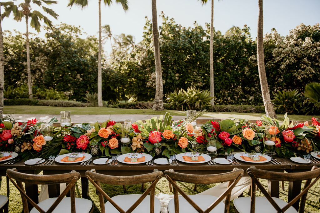 Wedding Reception decor by Sandra Williams, Finishing Touch Hawaii.