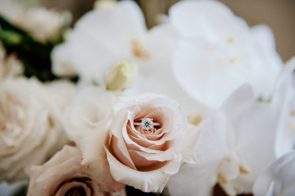 Engagement Ring in Flowers