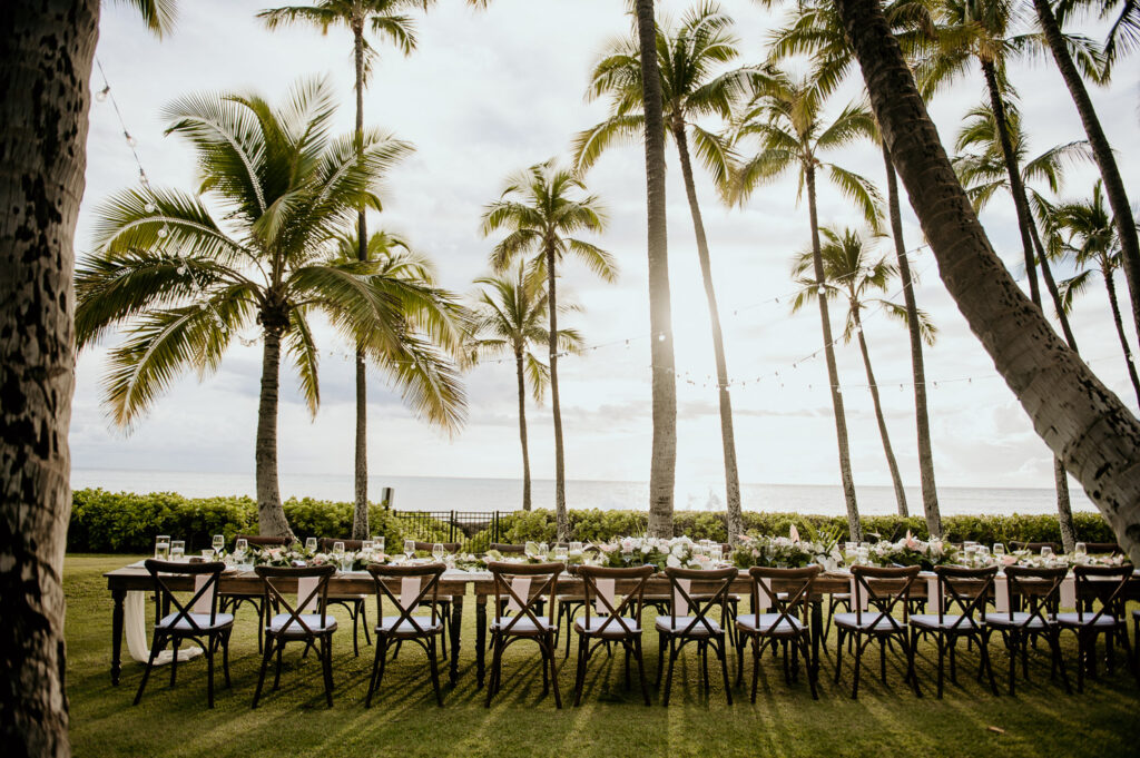 Outdoor Wedding Reception in Hawaii