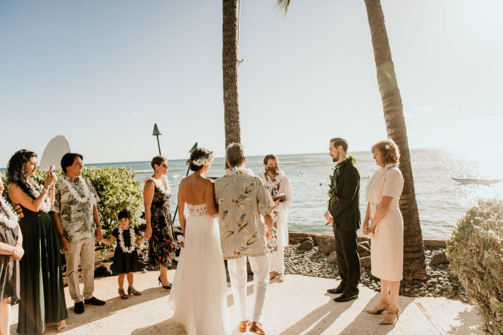 Wedding Ceremony Area at Outrigger Canoe Club